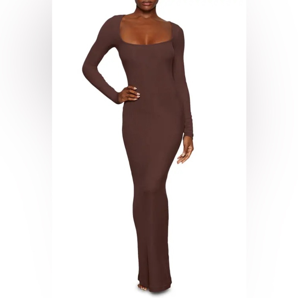 Skims Soft Lounge Long Sleeve Maxi Dress